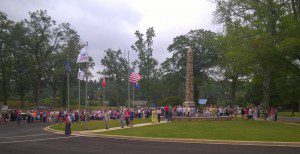 A crowd of around 300 people attended the dedication of Trussville's new Veterans Memorial. submitted photo
