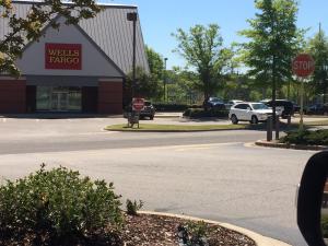 Wells Fargo on Chalkville Road in Trussville was robbed on Thursday. Two suspects are at large. Phot by Tiffany Jones/ The Trussville Tribune