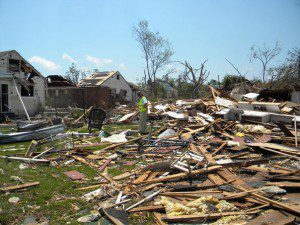 Damage in Tuscaloosa following the April 27, 20011 tornado. Photo by Catherine Partain