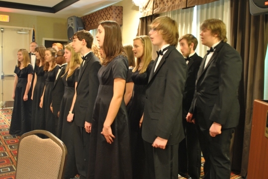 HTHS choral group performs at school board meeting 