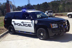 A Trussville Police Department Chevrolet Tahoe