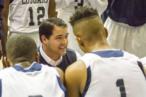 Clay-Chalkville head coach Jeremy Monceaux  instructs his team earlier this season. file photo by Ron Burkett