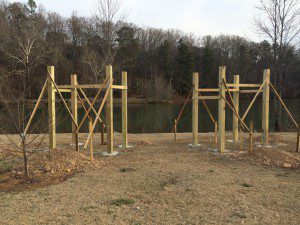 A look at the progress made on the arbor swings at Cosby Lake Park in Clay on Friday photo by Gary Lloyd