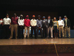 The 11 National Signing Day 2015 signees at Clay-Chalkville High School photo by Kyle Parmley