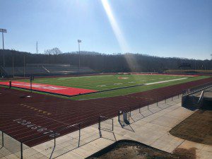 The track at Hewitt-Trussville Stadium photo by Gary Lloyd