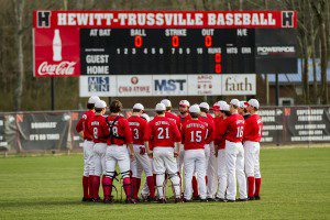 The Hewitt-Trussville baseball team before Wednesday's 10-0 win over Clay-Chalkville. photo by Ron Burkett