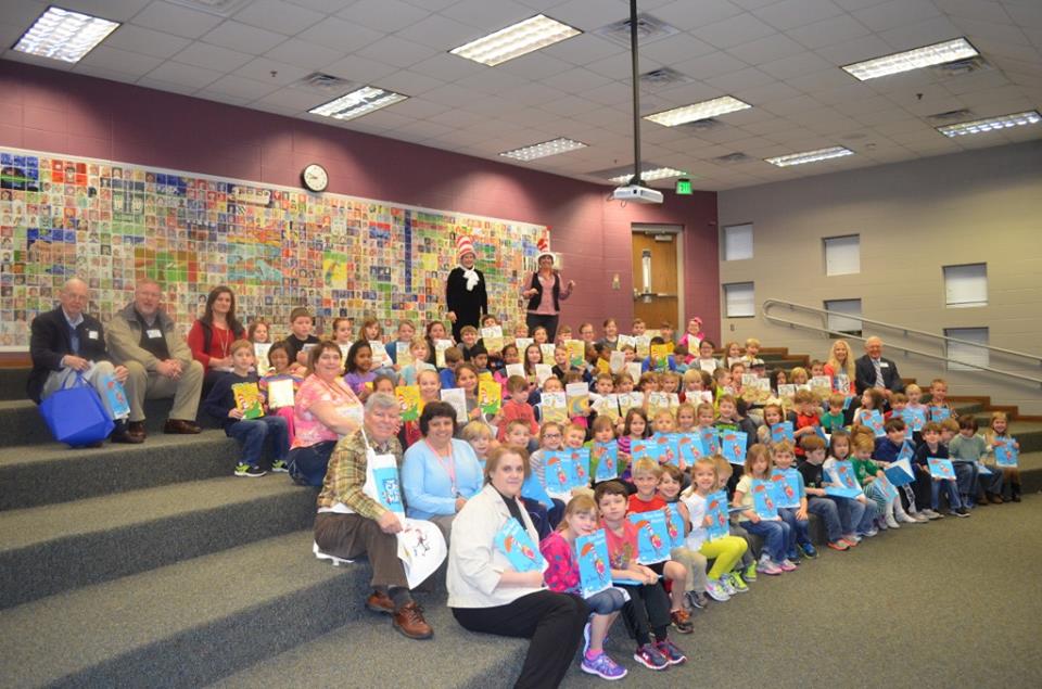 Rotarians read Dr. Seuss with Paine Primary students