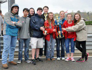 Hewitt-Trussville High School Engineering Academy students at the Electrathon race submitted photo