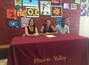 Maralie McKinney signs scholarship for Pinson Valley