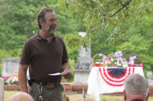 Mike Roper of Trussville was one of several descendants of John Roper to take part in a grave marking ceremony honoring the Revolutionary War Patriot. submitted photo
