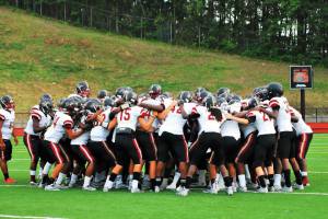The Pinson Valley football team prior to beating Woodlawn earlier this season. Photo by Kristi Slawson  