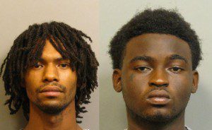 Roberto Bakos, left, and Torsean Washington, right, are charged with first degree robbery of a Center Point convenience store.