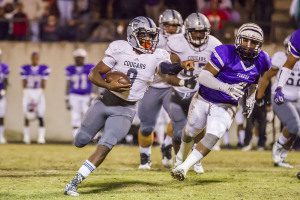 Clay-Chalkville quarterback Ty Pigrome finished his senior season as the Alabama Gatorade Player of the Year. photo by Ron Burkett 