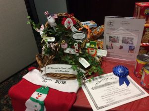 The cornucopia and stockings made by St. Vincent's East volunteers. Submitted photo