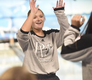 Pinson Valley bowler Gracie Graves competing in the first-ever AHSAA state bowling tournament last week. Submitted photo 