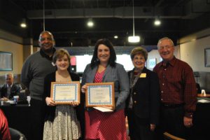 Shown in the photo are Rotarian and SOM Coordinator Ty Williams, Alexandria Mueller, Molly Cook, and Rotary Club President Eddie Seal. 