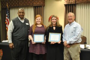 Shown in the photo are Rotarian and SOM Coordinator Ty Williams, Katie Hayes, Farah Bridges, and Rotary Club President Eddie Seal. Submitted photo