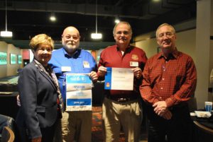 Shown in the photo are DG Pat Cross, and Rotarians John Griscom, Danny Cooner, and Eddie Seal. Submitted photo 