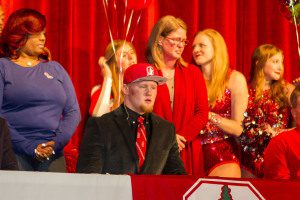 Bailey McElwain at Hewitt-Trussville's National Signing Day ceremony. Photo by Ron Burkett