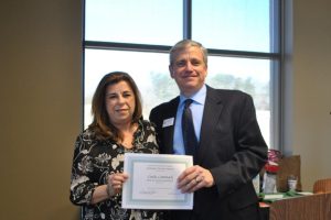Ms. Linda Laminack with Chamber Board President, Jeff Brumlow.  (submitted photo)
