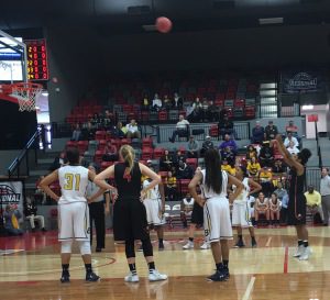 Hewitt-Trussville’s Gabby Hill shoots a free throw in the Class 7A Northeast Regional final at Jacksonville State. (photo by David Knox)