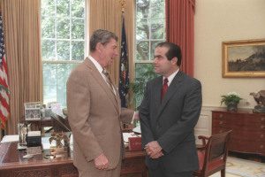 President Ronald Reagan appointed Antonin Scalia to the Supreme Court. Photo by Bill Fitz-Patrick, White House Photographer