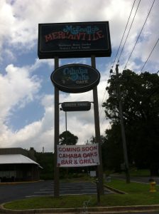The sign outside the Cahaba Oaks Cafe on Old Springville Rd. Photo by Erik Harris 