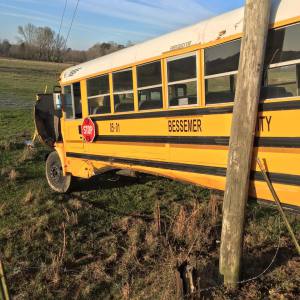 JCSO is investigating a school bus crash involving an SUV on Wednesday morning. Photo via JCSO