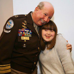 Chief Director General Gene Saunders, founder of Project Lifesaver, with Morgan Taft, 16, a Project Lifesaver client.  (Photo submitted by Steve Jarrett) 