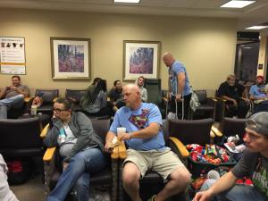 Friends have filled the UAB waiting room, many wearing Superman T-shirts, in support of Cole. Photo via Facebook