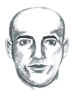 White male wanted for attempted abduction on Greensprings Highway. Photo via Crime Stoppers of Metro Alabama