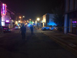 Birmingham police are investigating after a security guard shot and killed a driver who struck bystanders outside a nightclub. Photo via Birmingham police