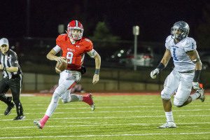Connor Adair threw for 3 touchdowns on the night. Phot by Ron Burkett/The Trussville Tribune