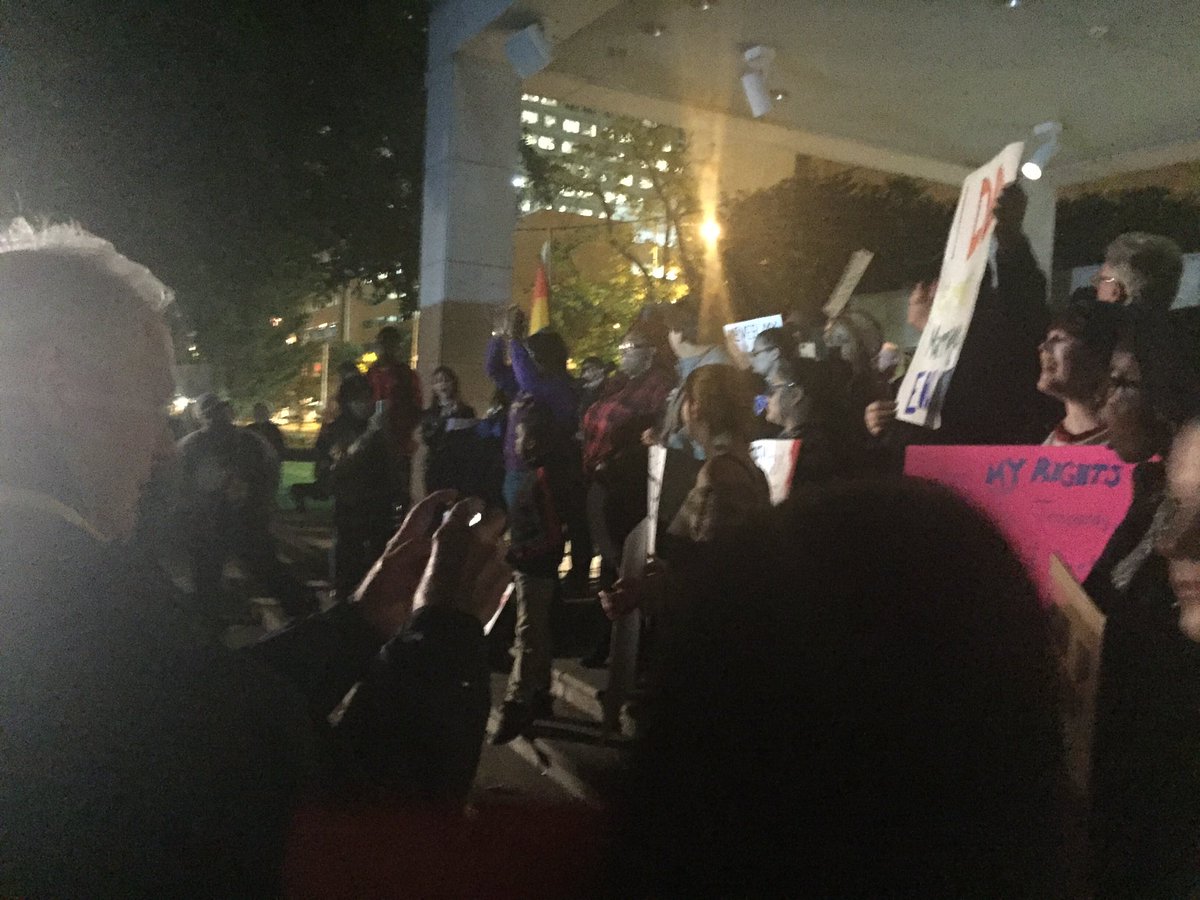Anti-Trump rally held in downtown Birmingham, another planned for Saturday 