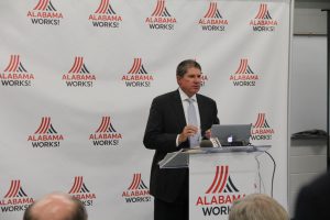 Zeke Smith of Trussville, executive vice president at Alabama Power Co. and chairman of the Alabama Workforce Council, announced a new initiative to integrate Alabama's career workforce platforms to better serve Alabama workers and employers. (Photo by Chris Yow) 