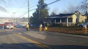 Trussville Fire Department working on a structure fire on South Chalkville road Saturday morning. Photo by Scott Buttram
