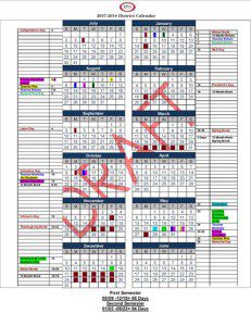 Proposed school calendar 2017-18