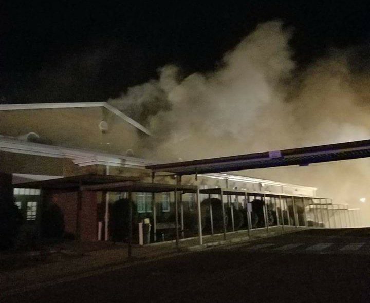 High school on fire in Blount County