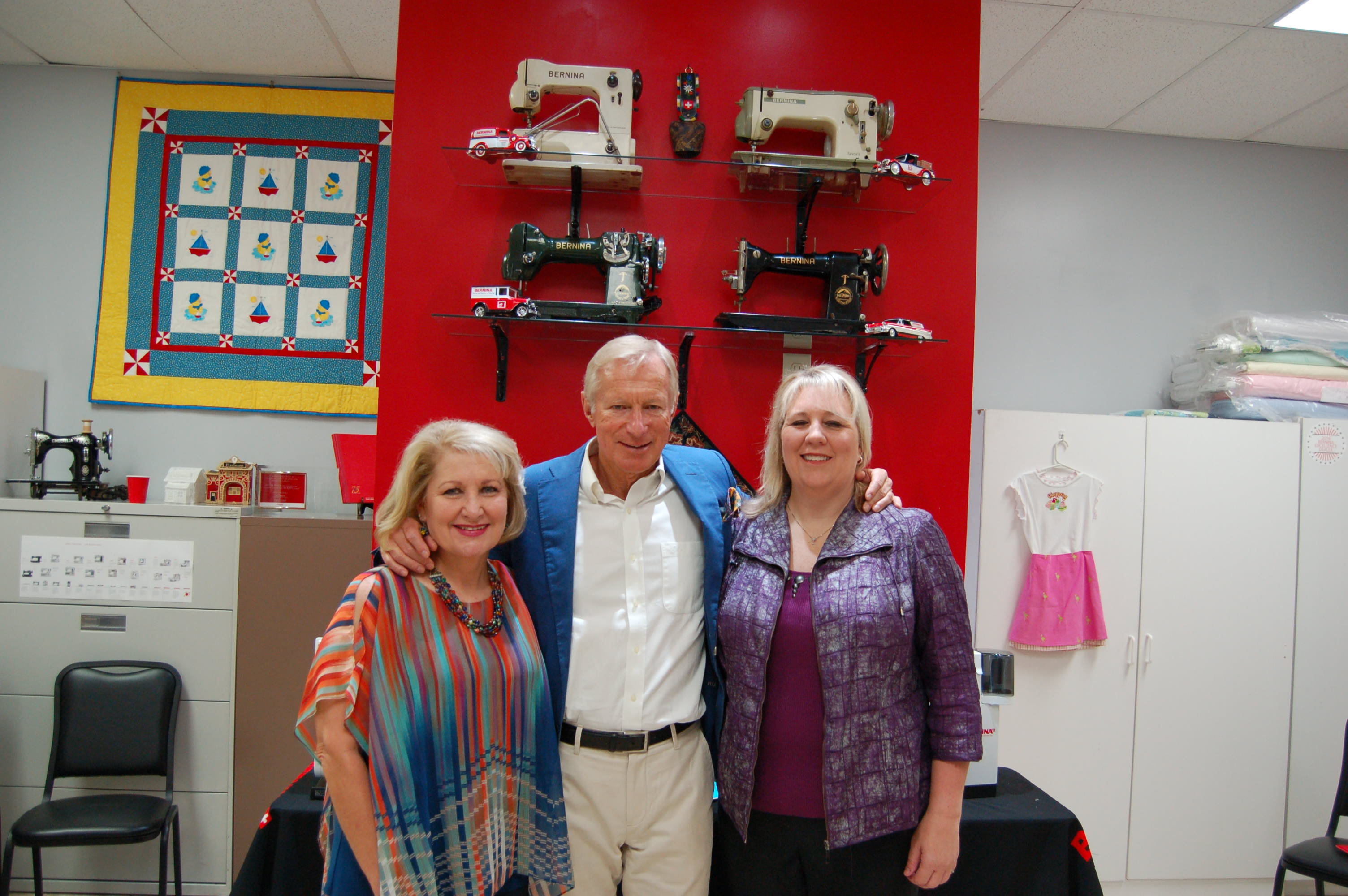 President of Bernina sewing machines a guest at Robin's Sewing Shop