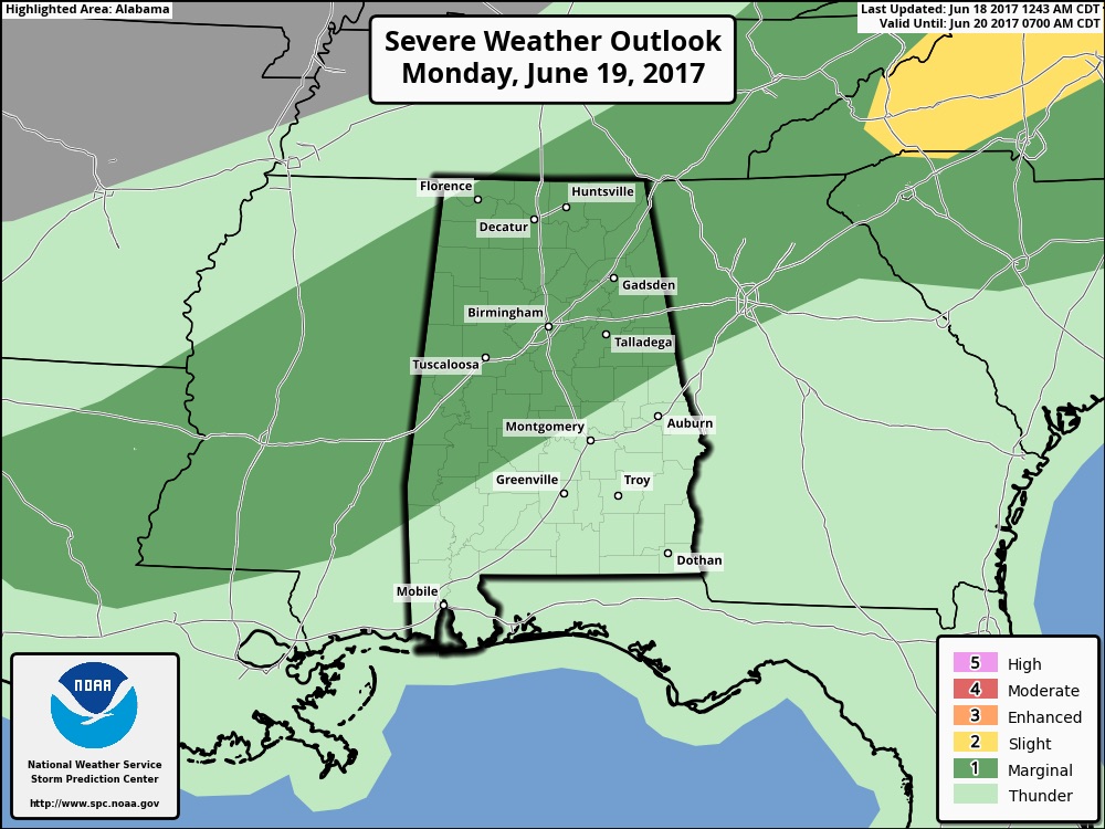 Storms, damaging winds possible for Sunday afternoon