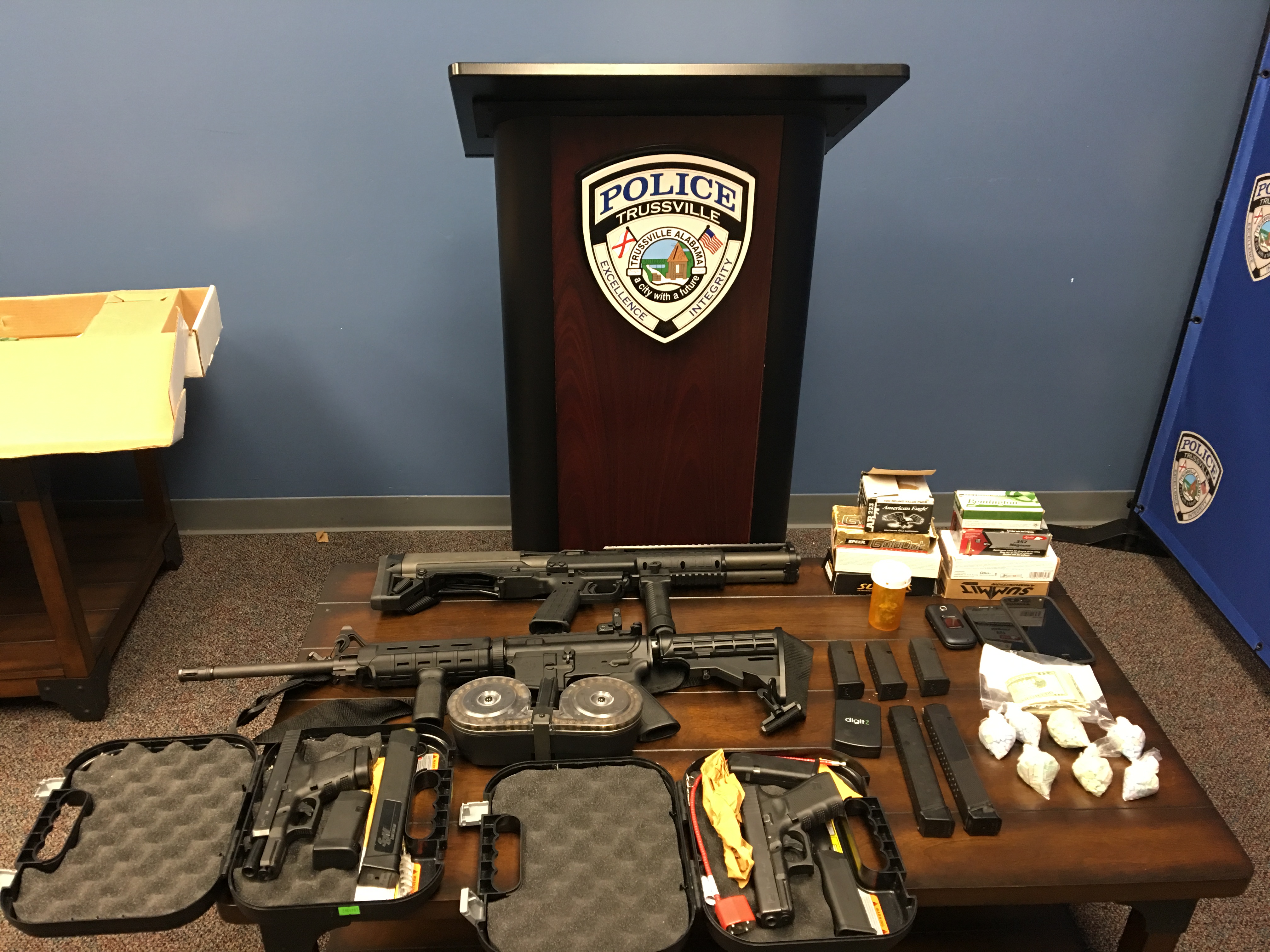 Firearms, 700 ecstasy tablets seized during Trussville search warrant