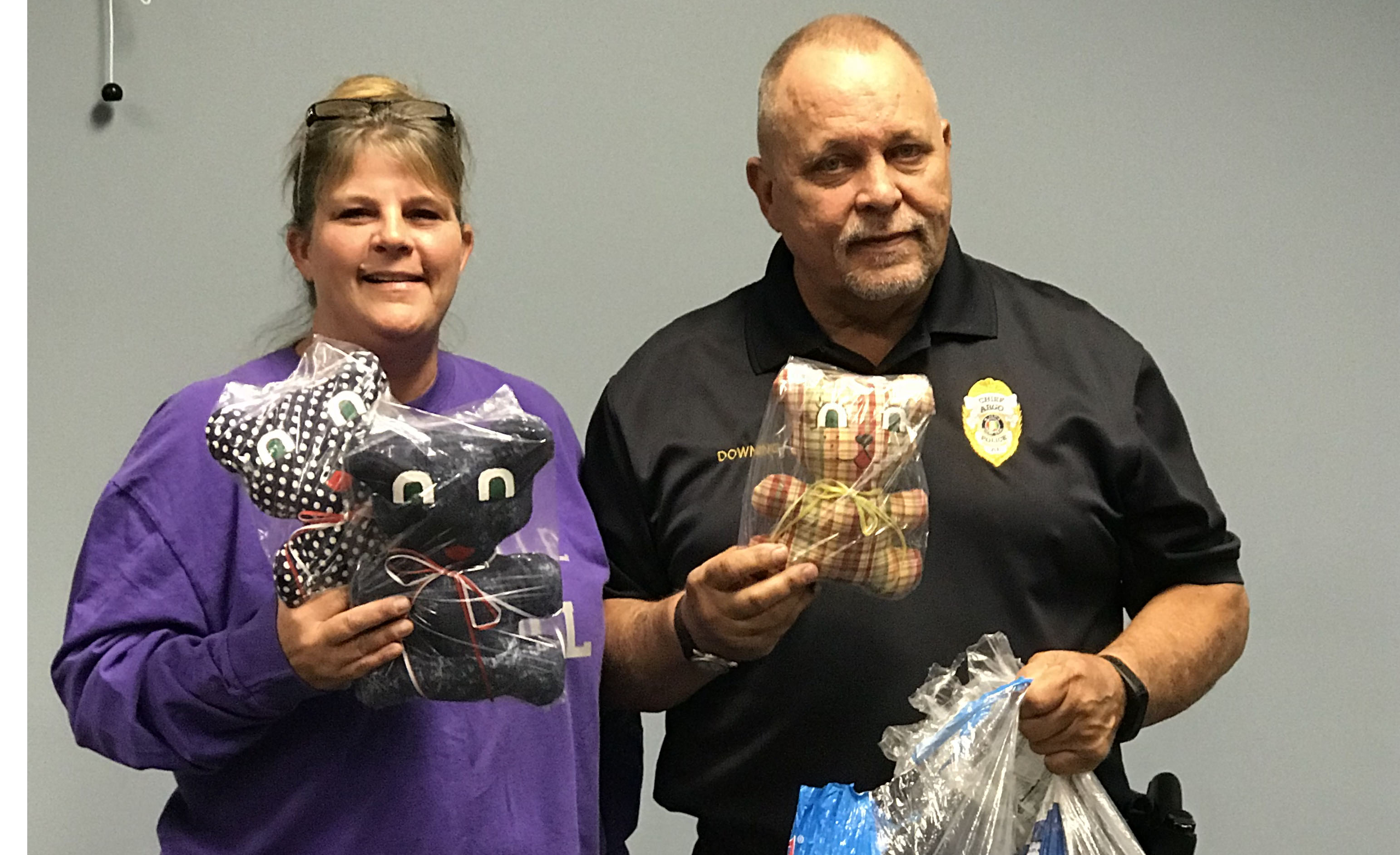 Argo police receive Hug-A-Bear toys to be used to assist with traumatized children