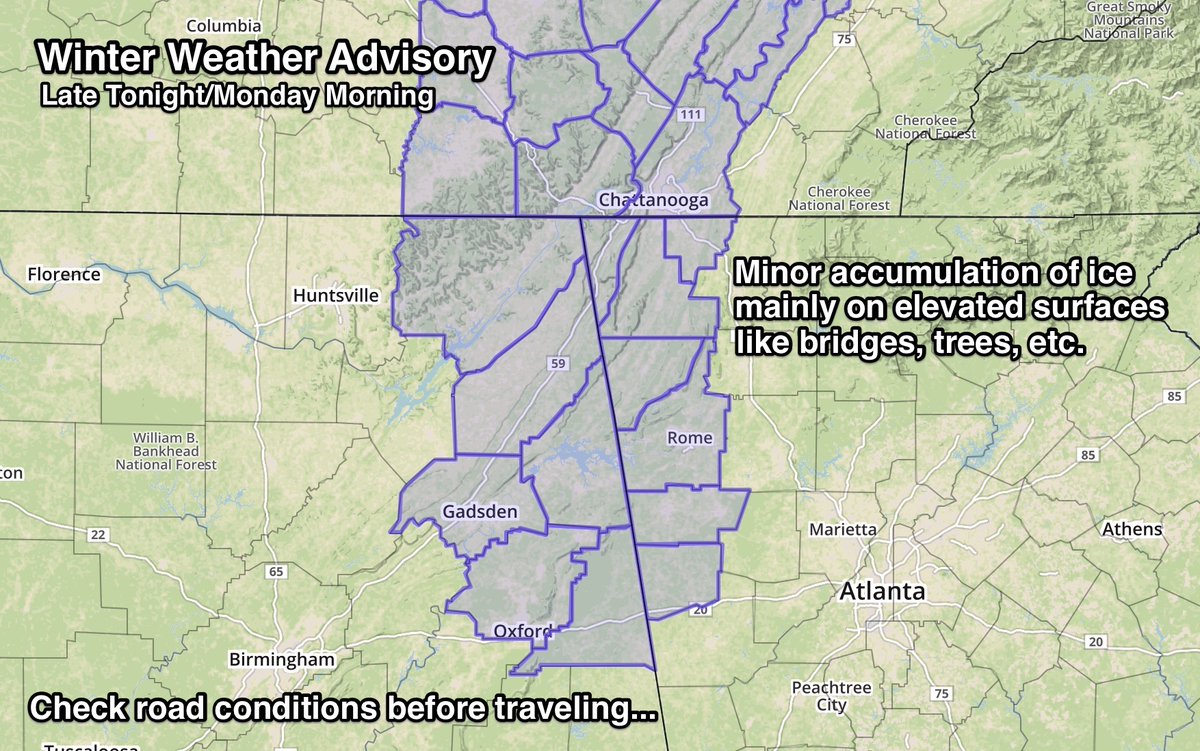 Warming trend underway, but if you're headed to Atlanta, early ice could be a problem