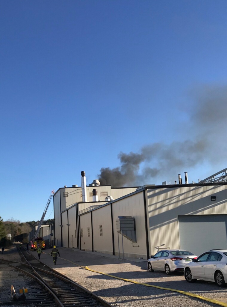 Structure fire reported at local business