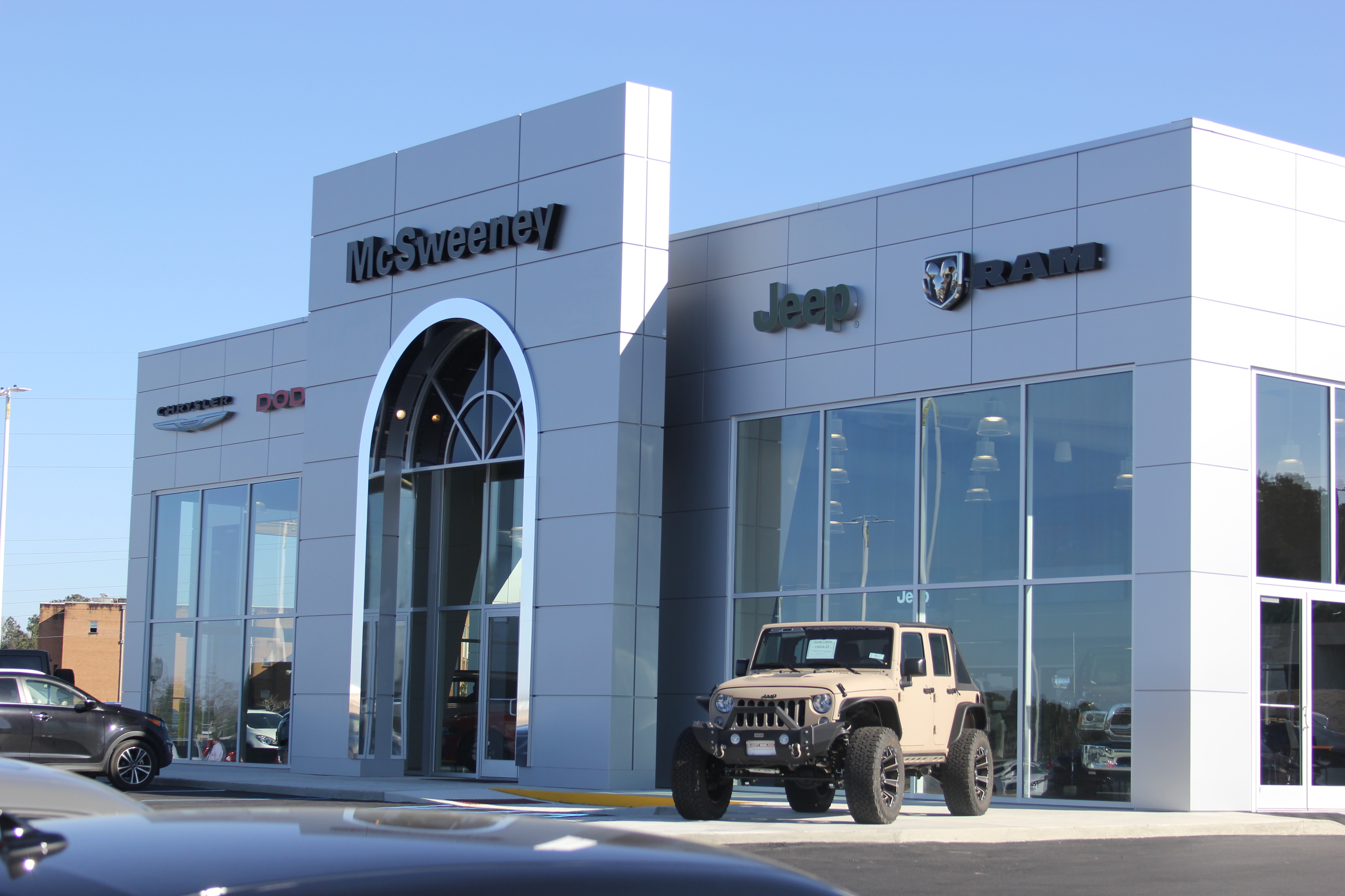 McSweeney Chrysler-Dodge-Jeep-RAM offers a variety of custom vehicles with factory warranties