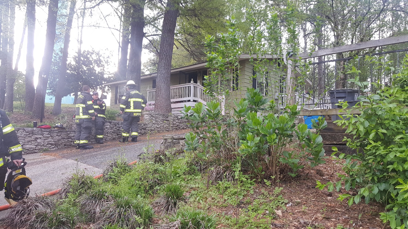 Trussville Fire and Rescue on the scene of a structure fire, caution urged