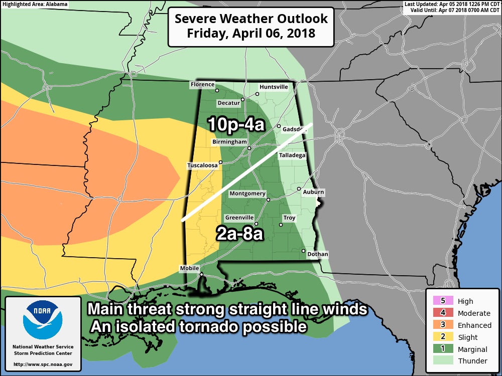 Strong storms possible on Friday night