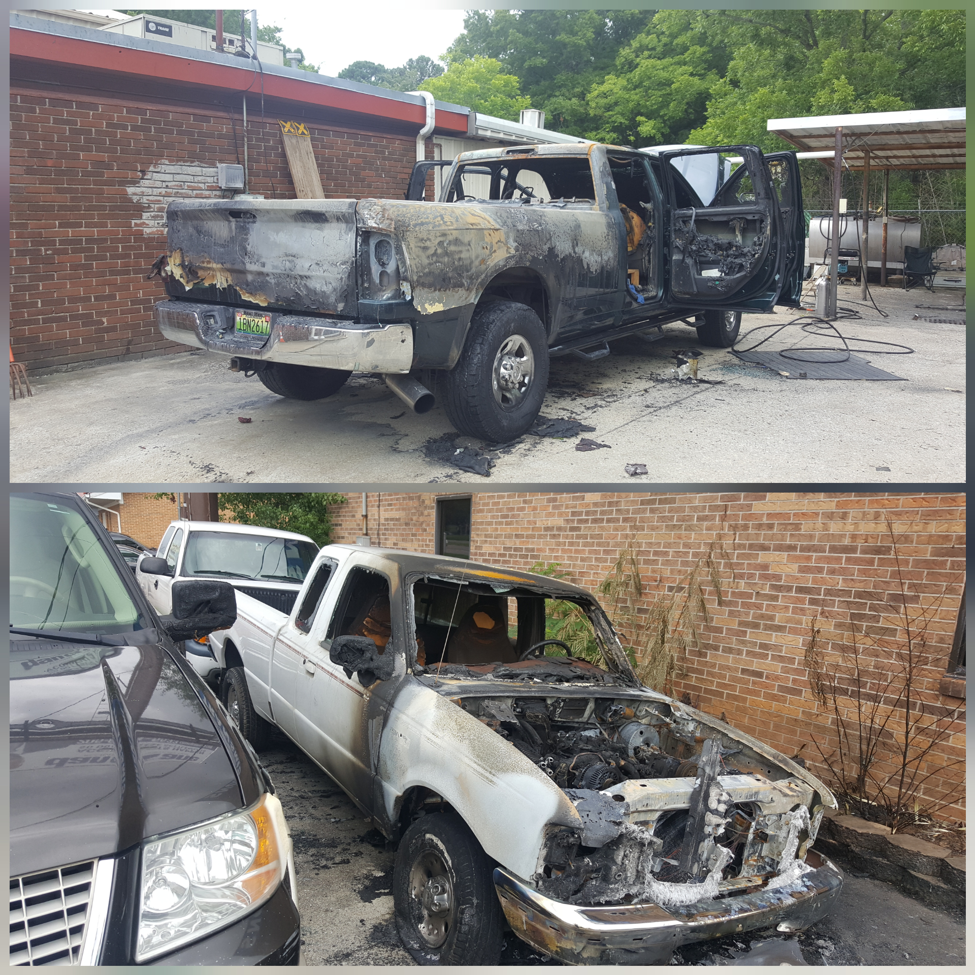 Car fires reported at two Center Point businesses in possible arson cases