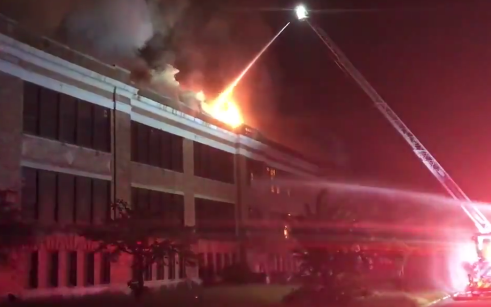 Overnight fire at historic Ensley High School