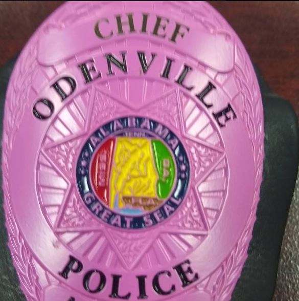 Odenville Police to wear pink badges for Breast Cancer Awareness Month